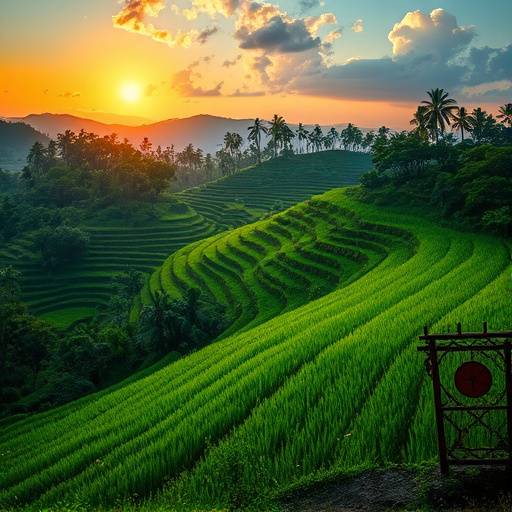 Rice terraces in Ubud, Bali, Indonesia